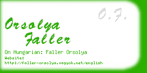 orsolya faller business card